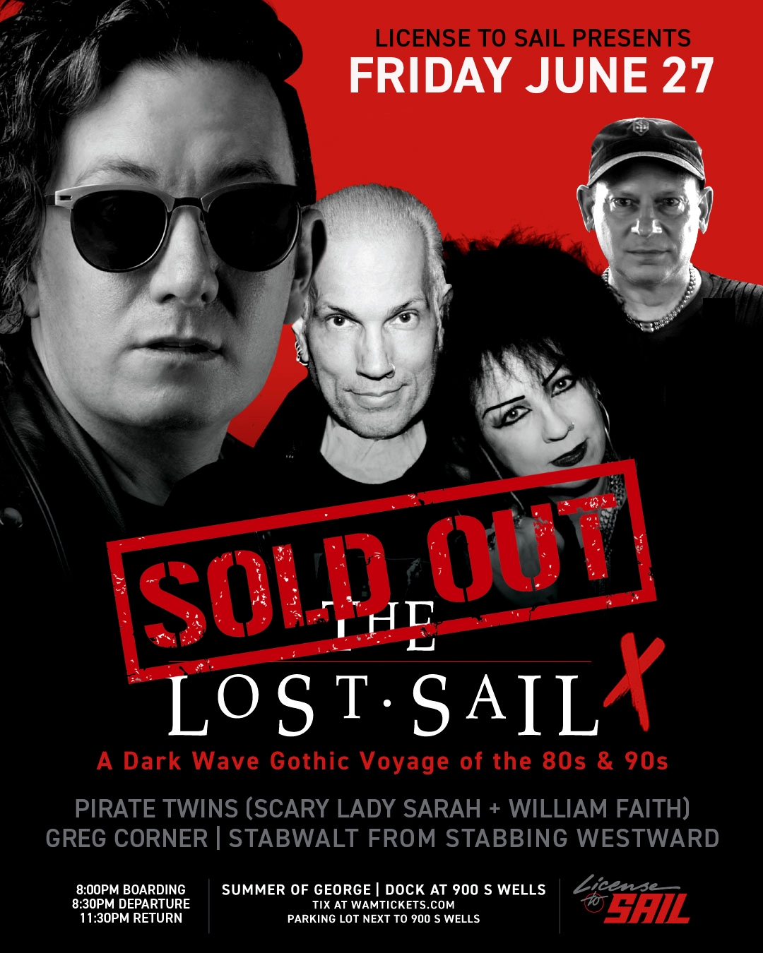 The Lost Sail 10 - 80's & 90's Gothic  Boat Cruise - SOLD OUT