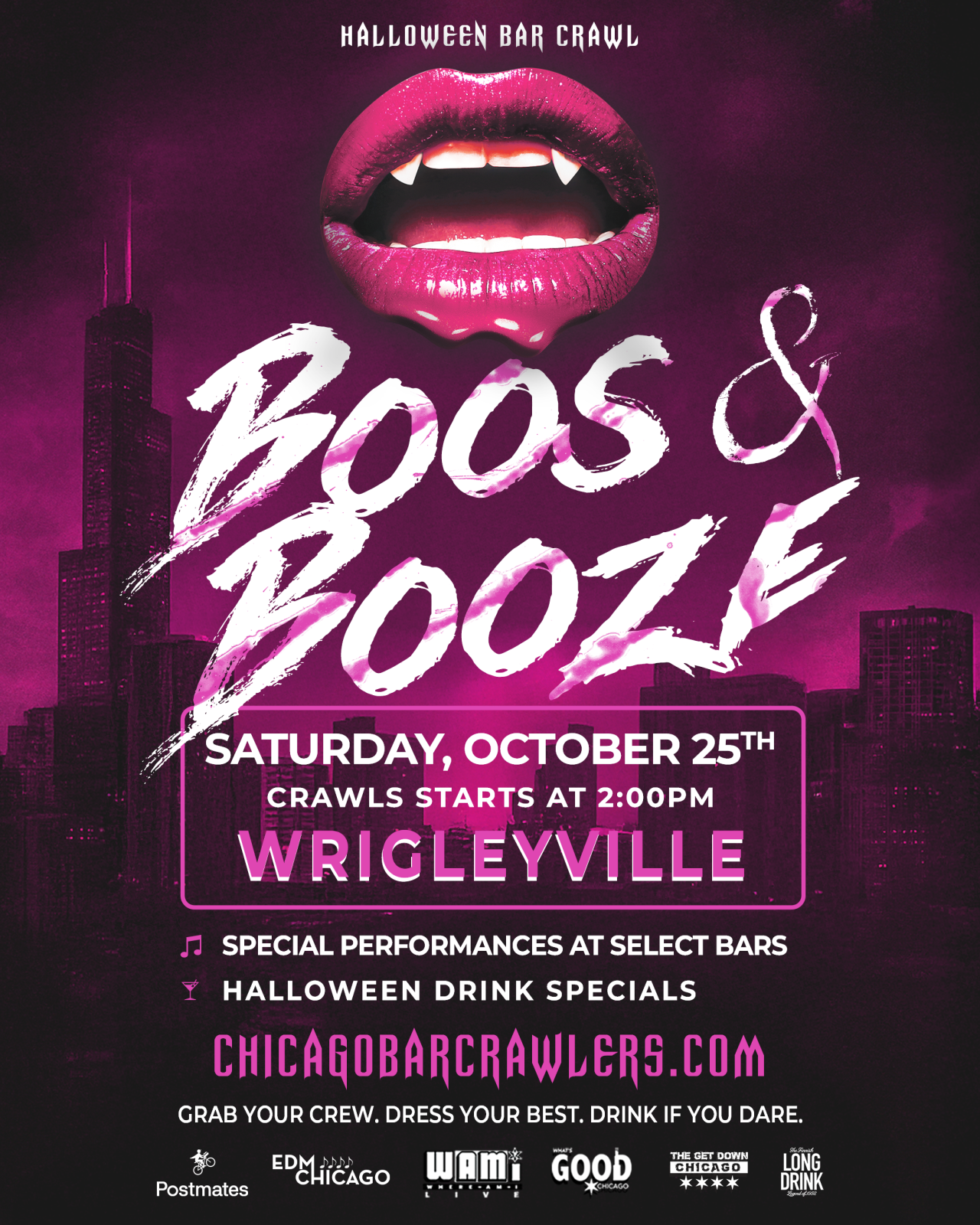 The Boos & Booze Chicago Halloween Bar Crawl | Wrigley