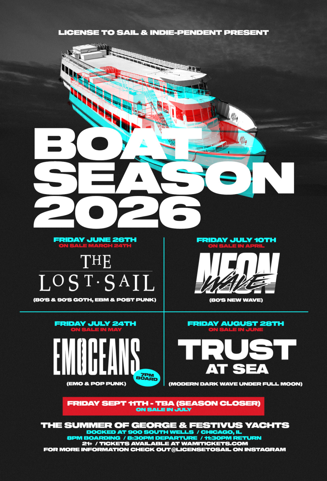 Lost Sail XII - 80's & 90's Gothic Boat Cruise