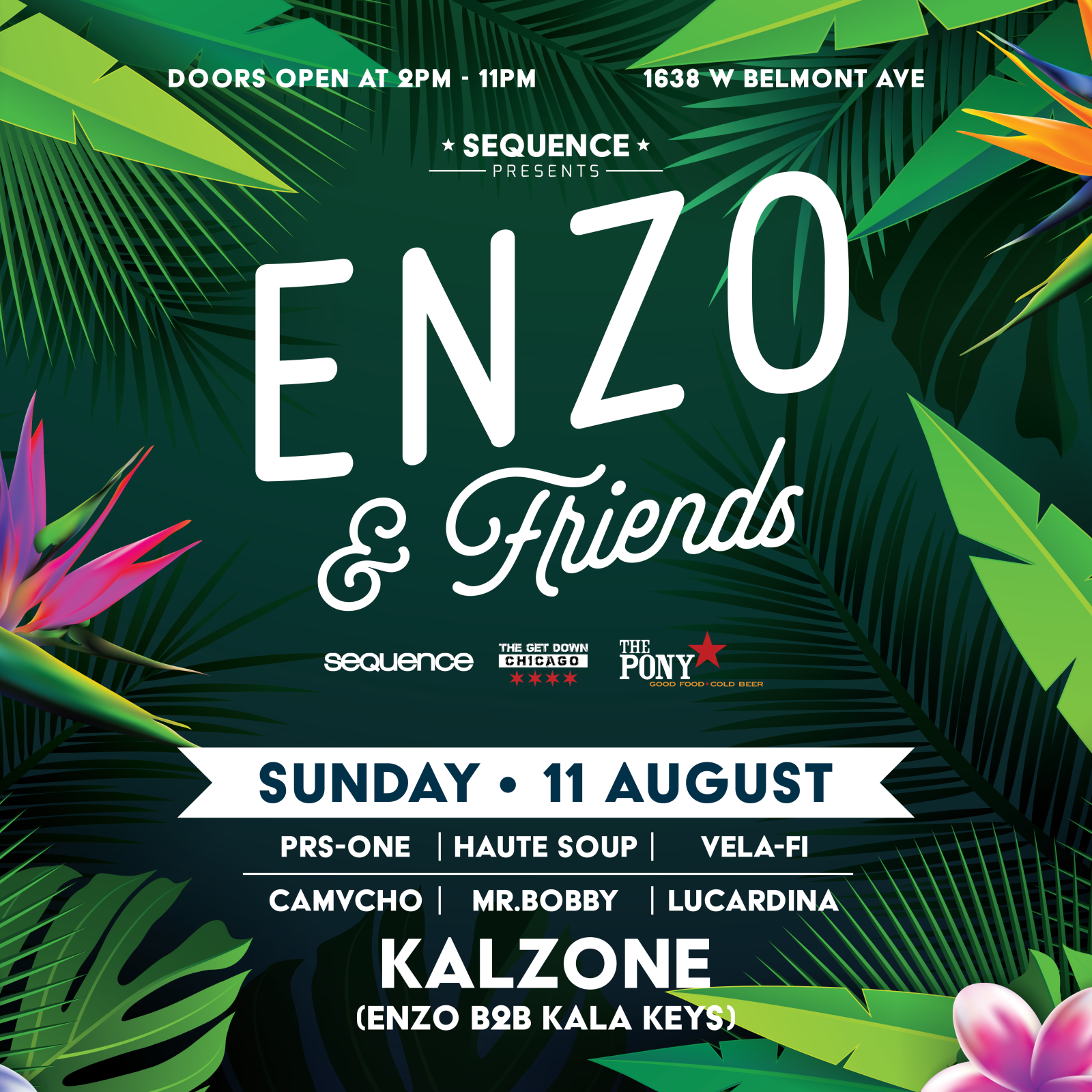 Sequence Presents: Enzo & Friends @ The Pony Inn Rooftop