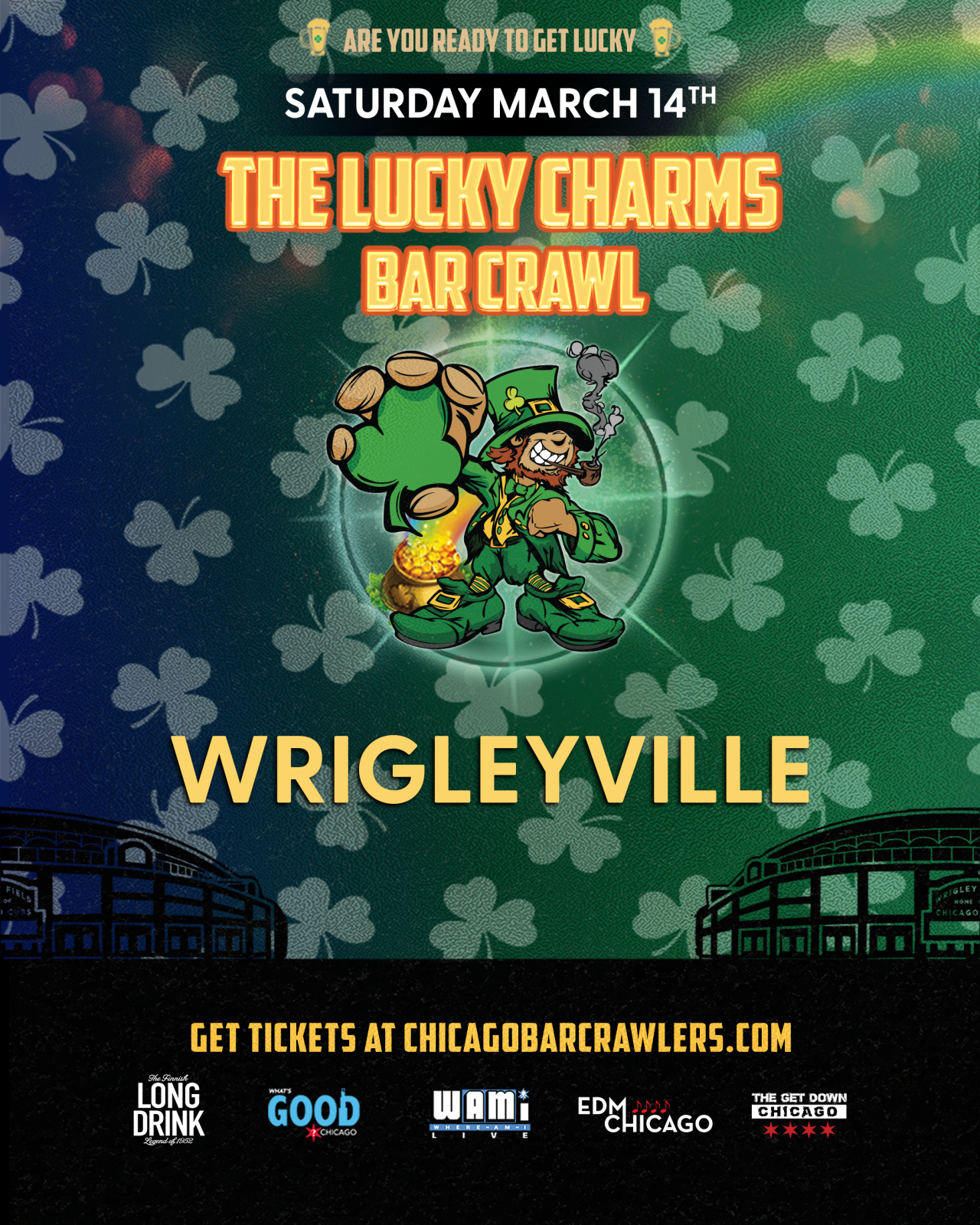 St. Patrick's Day Lucky Charms Wrigleyville Bar Crawl