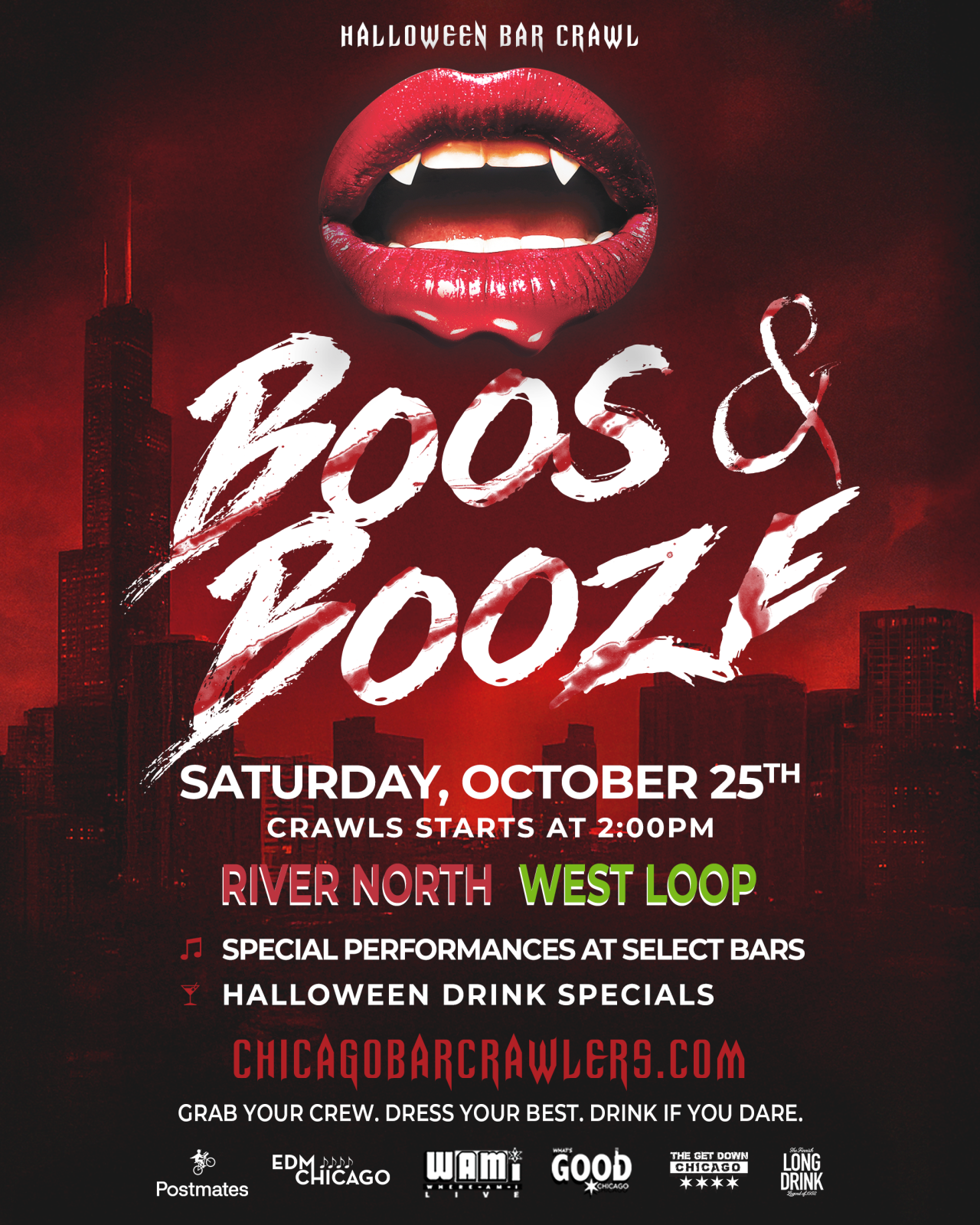 The Boos & Booze Chicago Halloween Bar Crawl | River North or West Loop