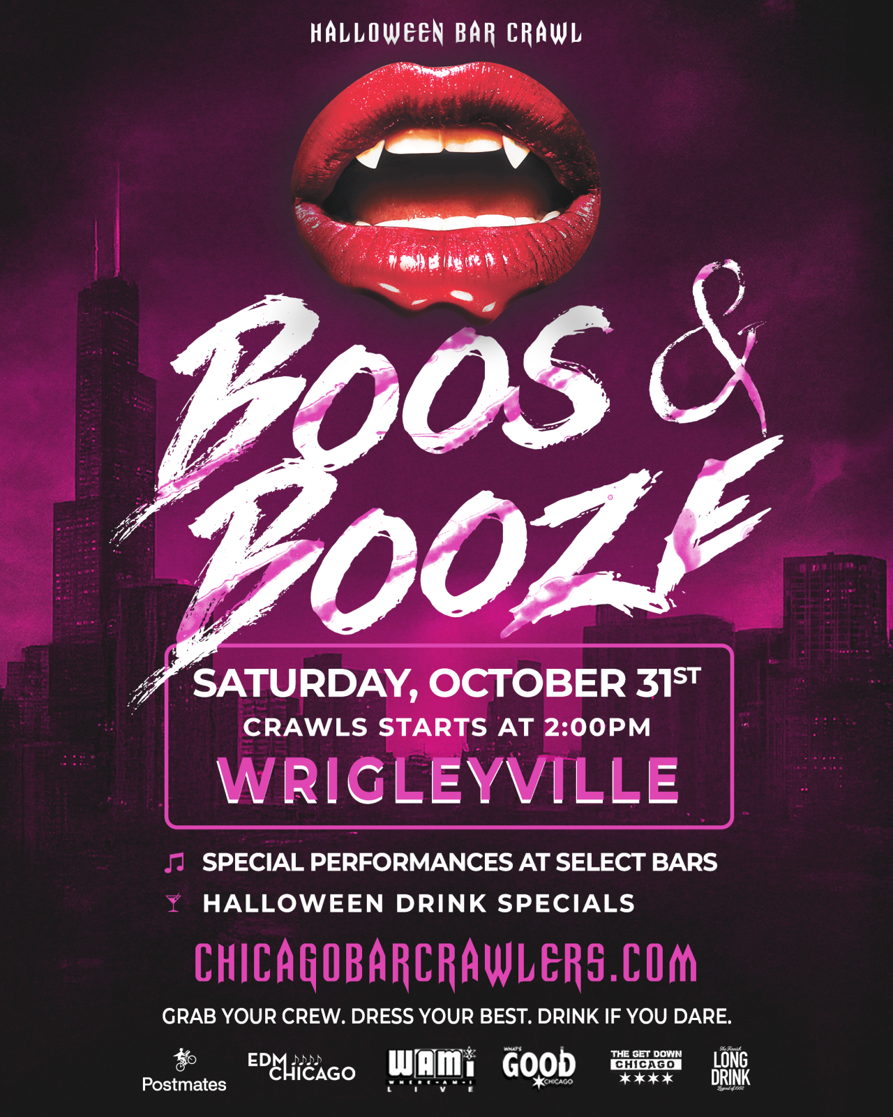 The Boos & Booze Chicago Halloween Bar Crawl | Wrigleyville