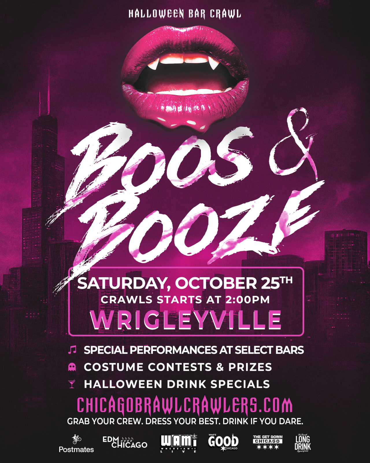 The Boos & Booze Chicago Halloween Bar Crawl | Wrigley
