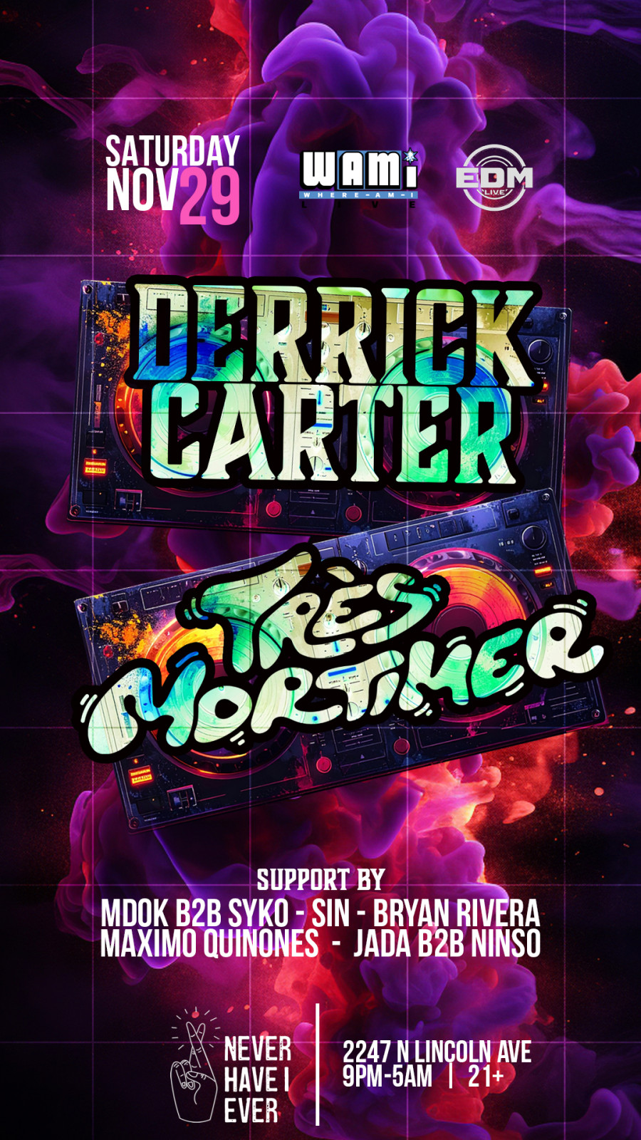 Derrick Carter & Très Mortimer at Never Have I ever