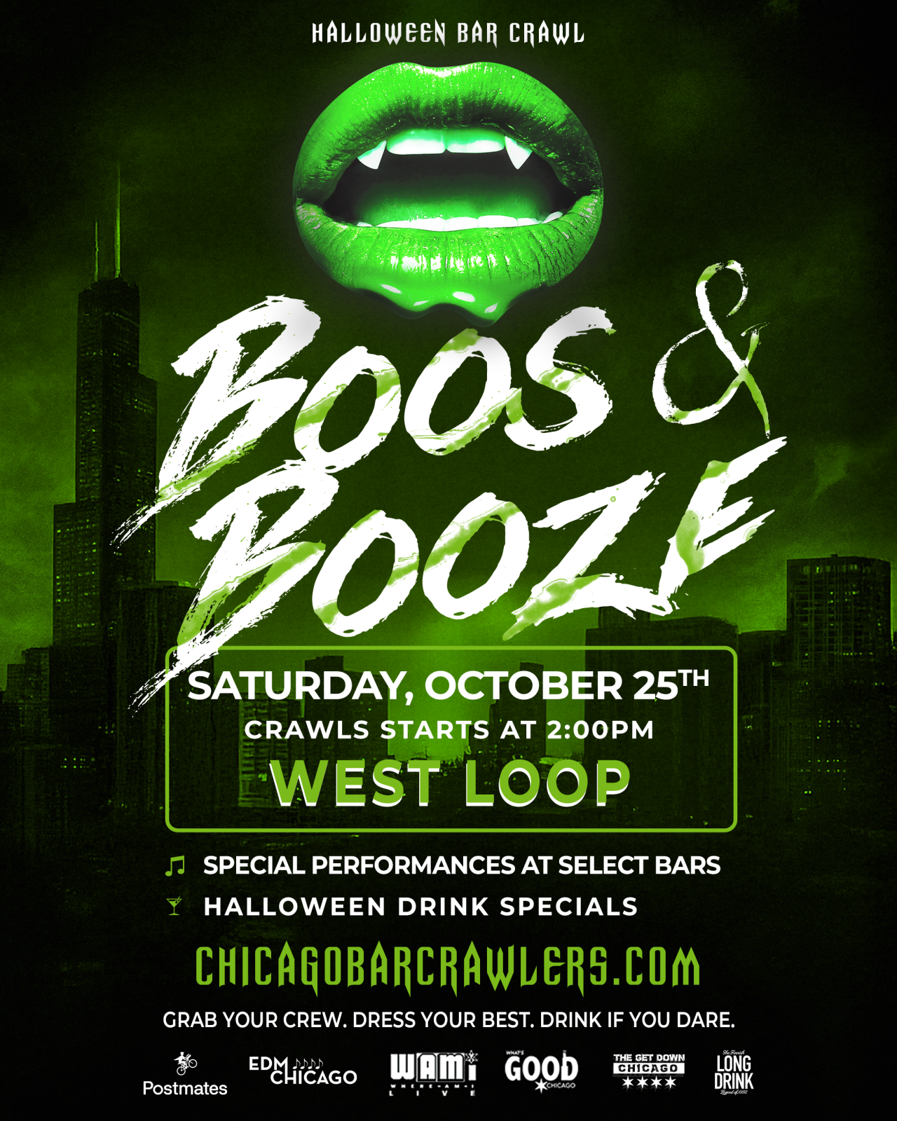 The Boos & Booze Chicago Halloween Bar Crawl | West Loop