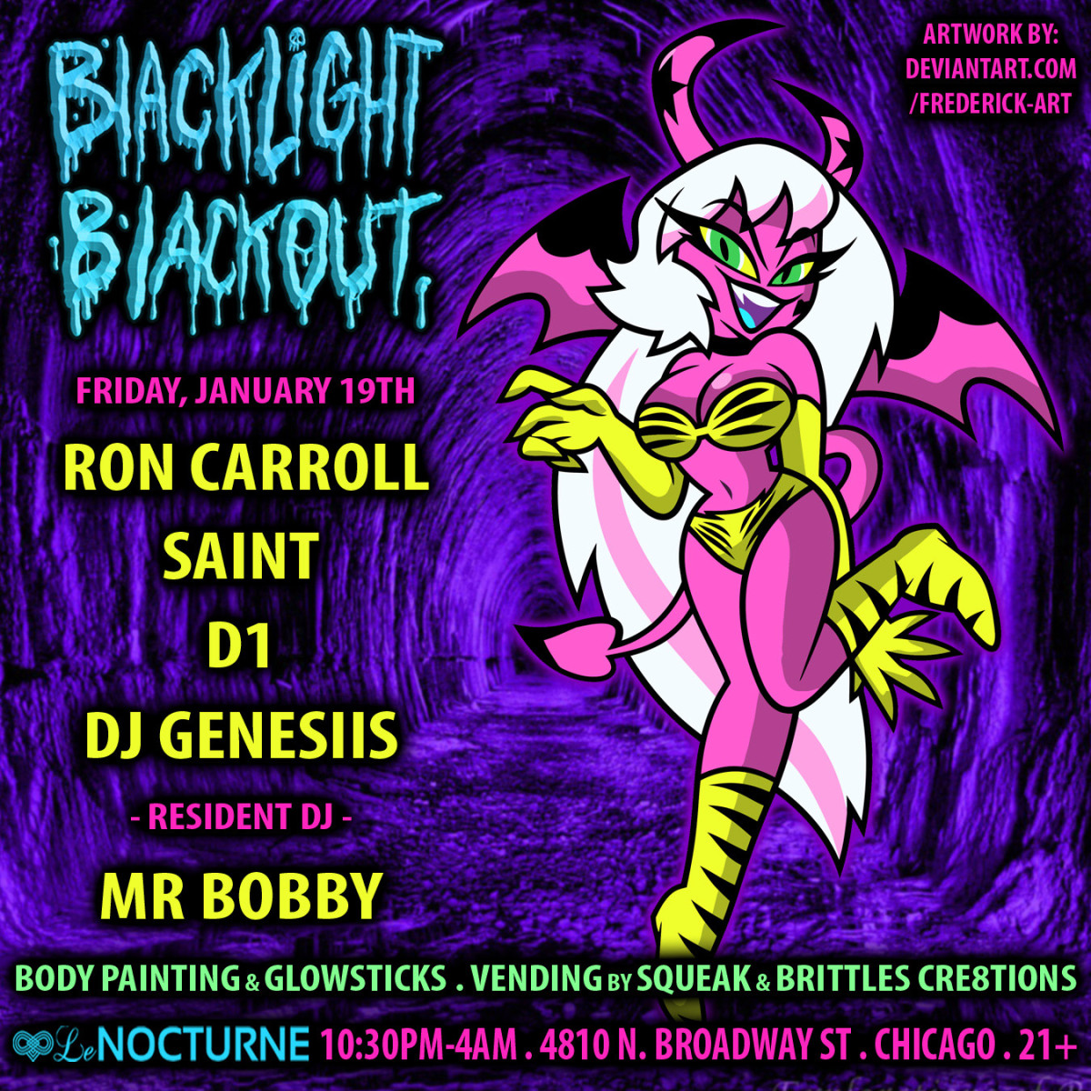 Blacklight Blackout ft. Ron Carroll, Saint, D1, DJ Genesiis, and Mr Bobby