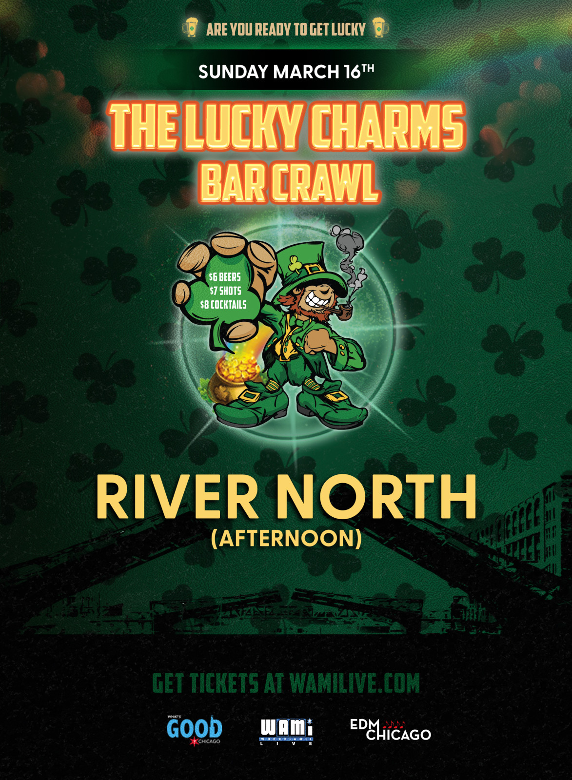 St. Patrick's Day Lucky Charms River North Bar Crawl | Sunday