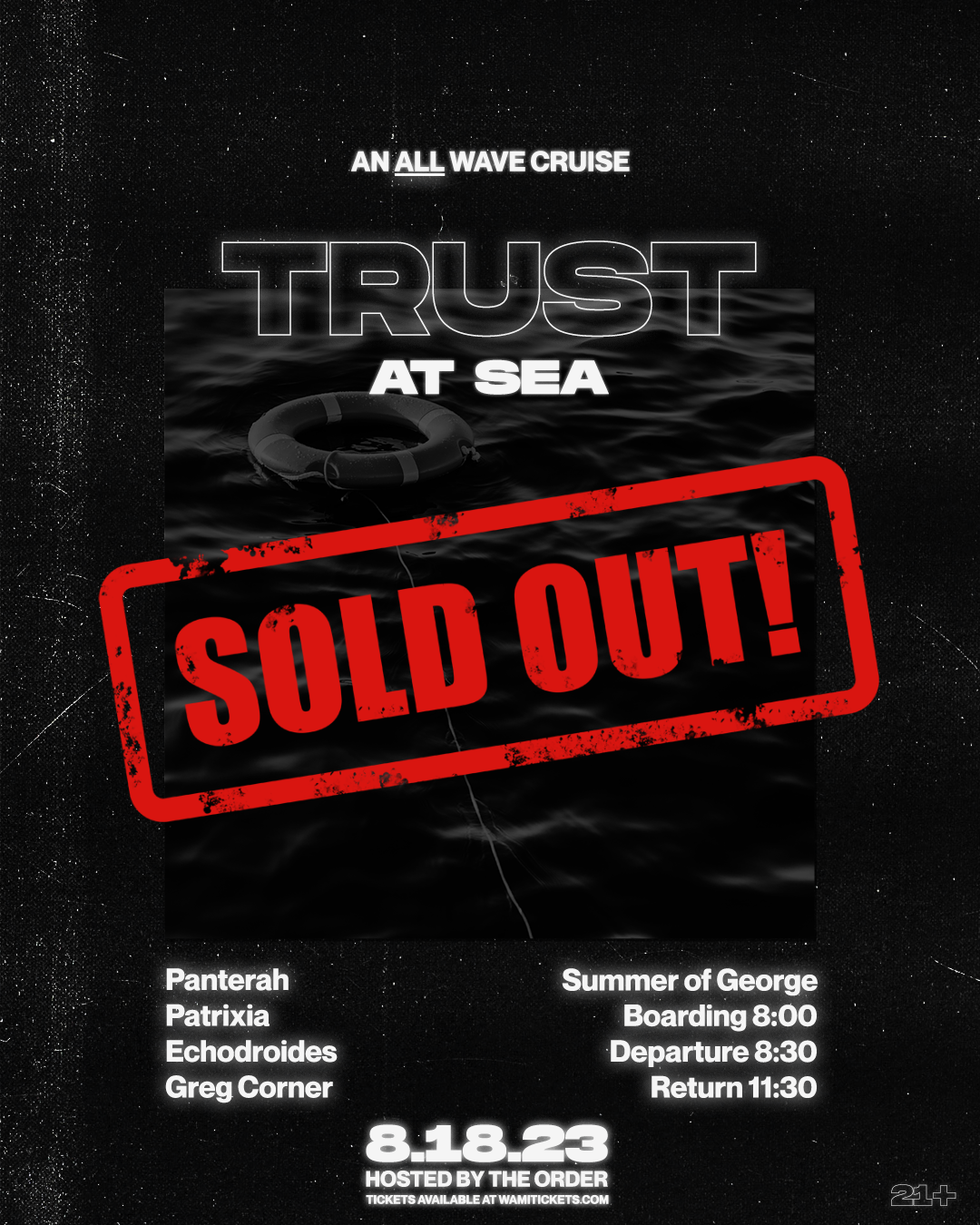 TRUST at Sea - Modern Dark Wave Boat Cruise