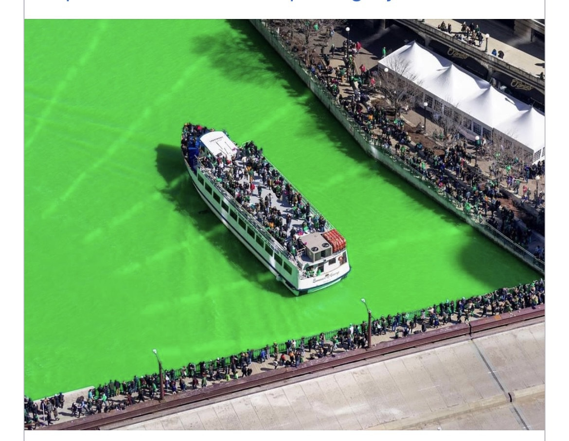 St. Patrick's Day Chicago Green River Afternoon Booze Cruise