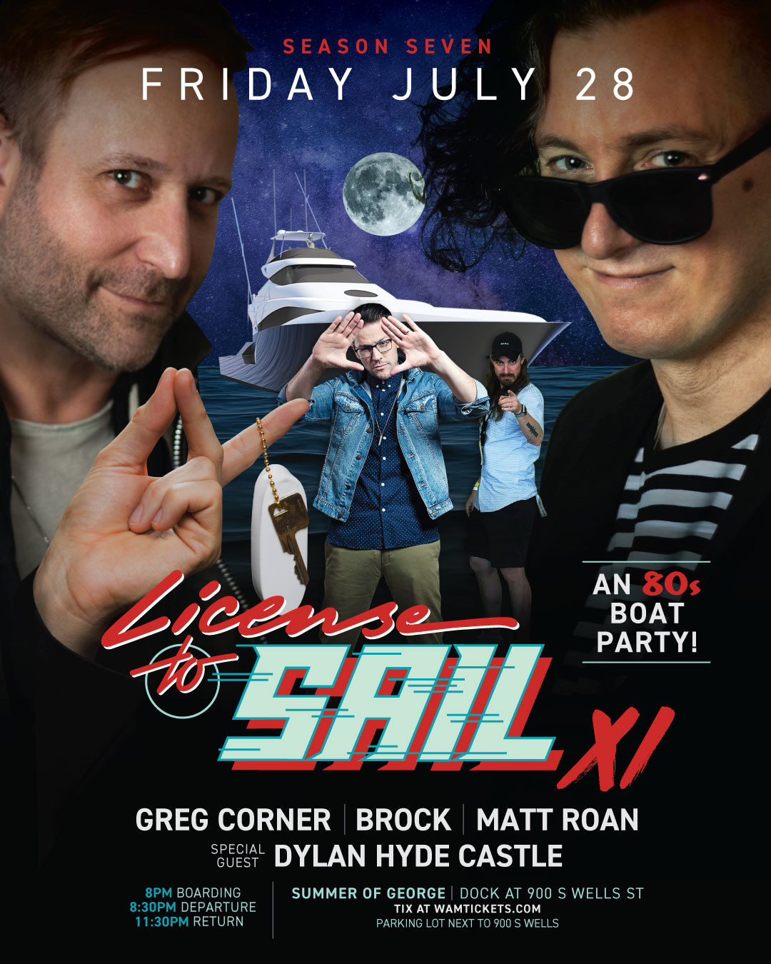 License to Sail - 80's Boat Party - WAMI Tickets