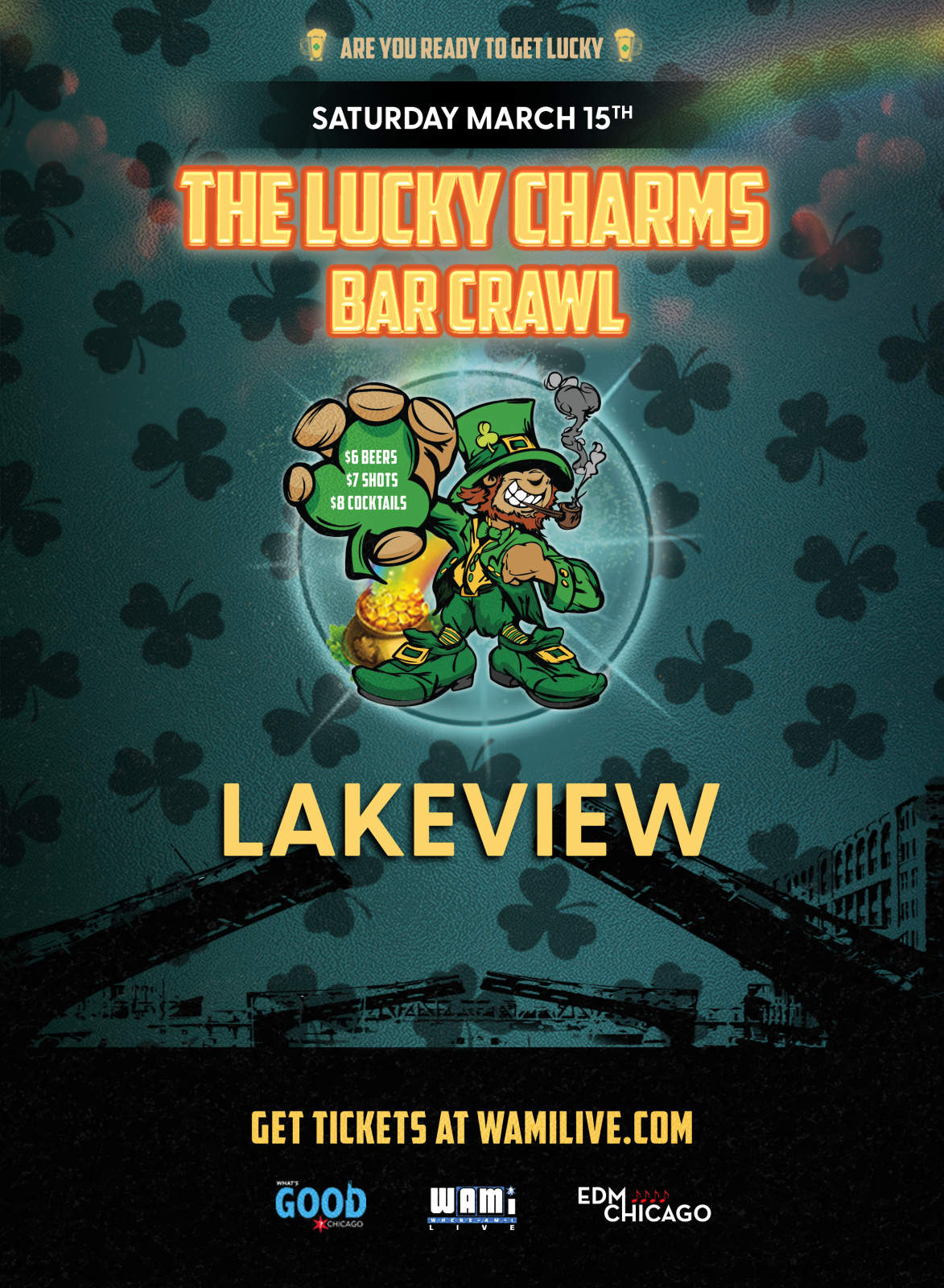 St. Patrick's Day Lucky Charms Lakeview Bar Crawl