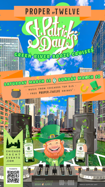 St. Patty's Sunday Funday Morning Green River Booze Cruise!