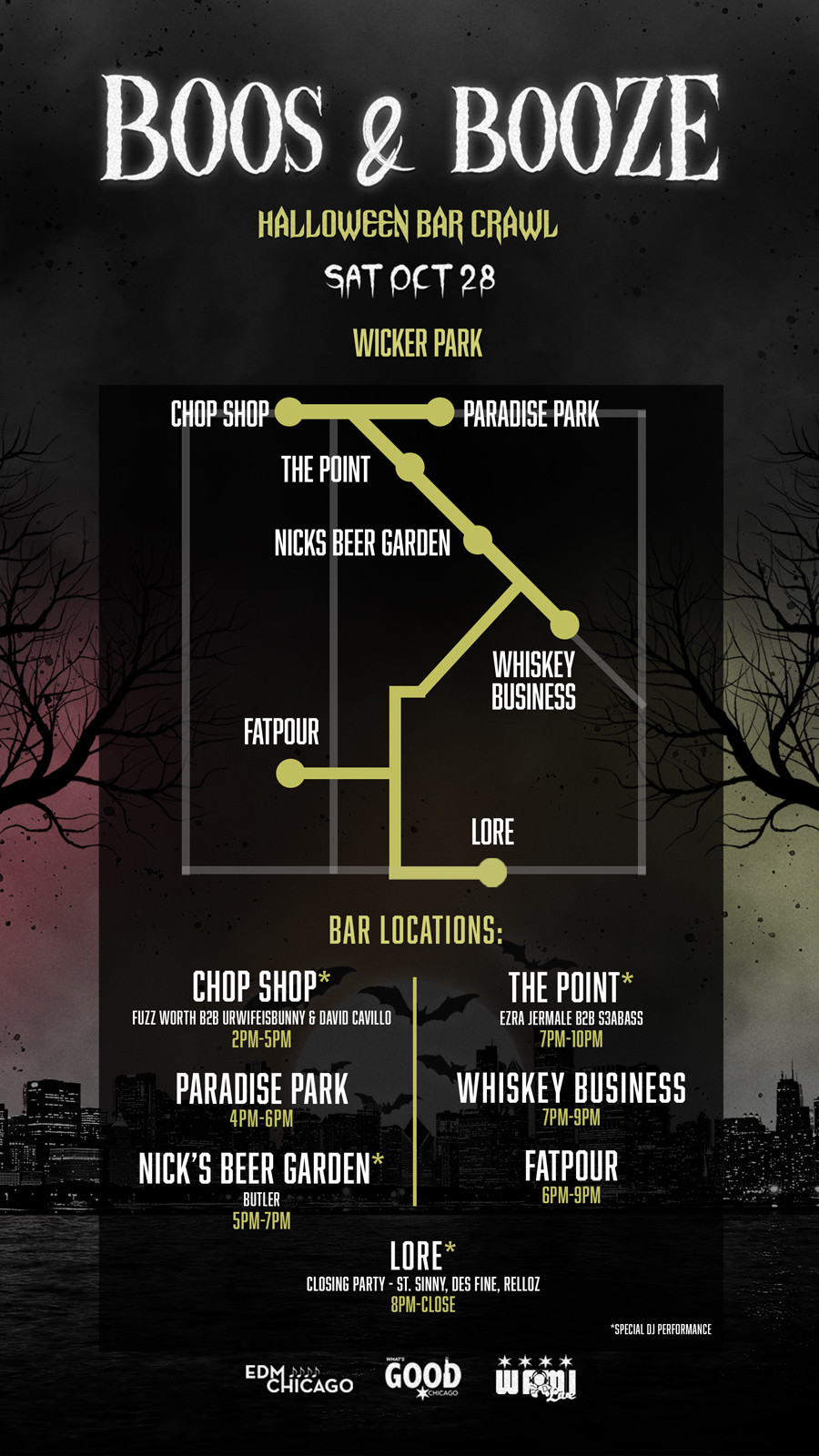 Boos & Booze Halloween Bar Crawl | Wicker Park