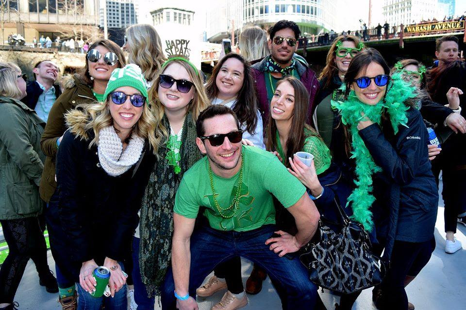 St. Patrick's Day Chicago Green River Sunset Booze Cruise!