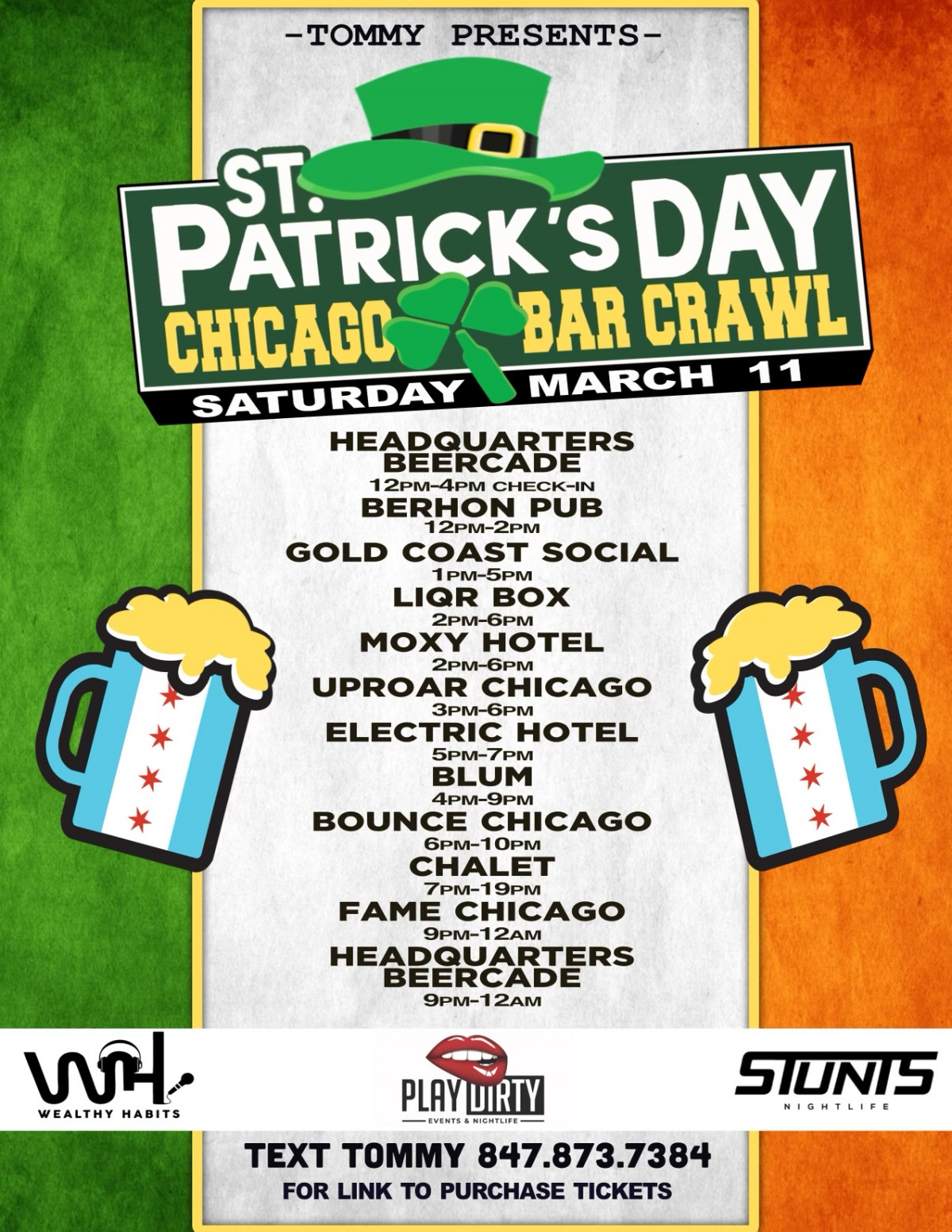 Saint Patrick's Day Chicago Bar Crawl