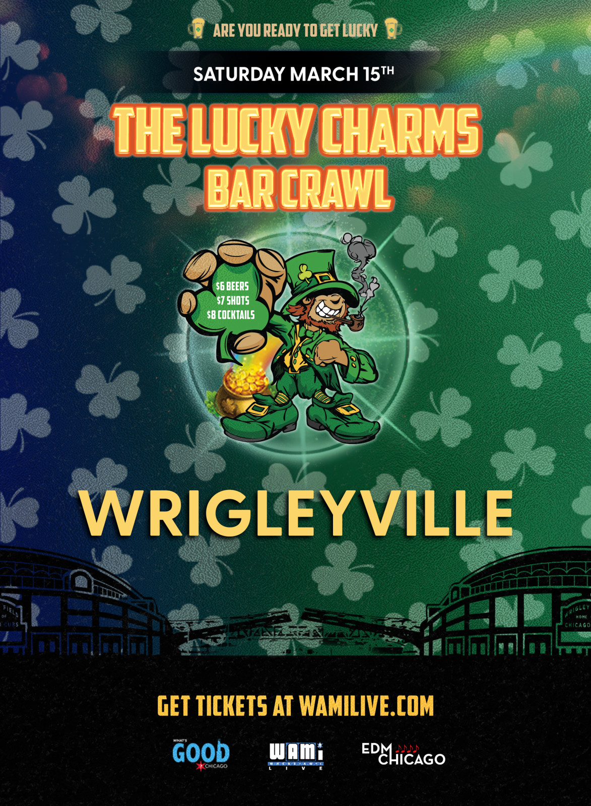 St. Patrick's Day Lucky Charms Wrigleyville Bar Crawl